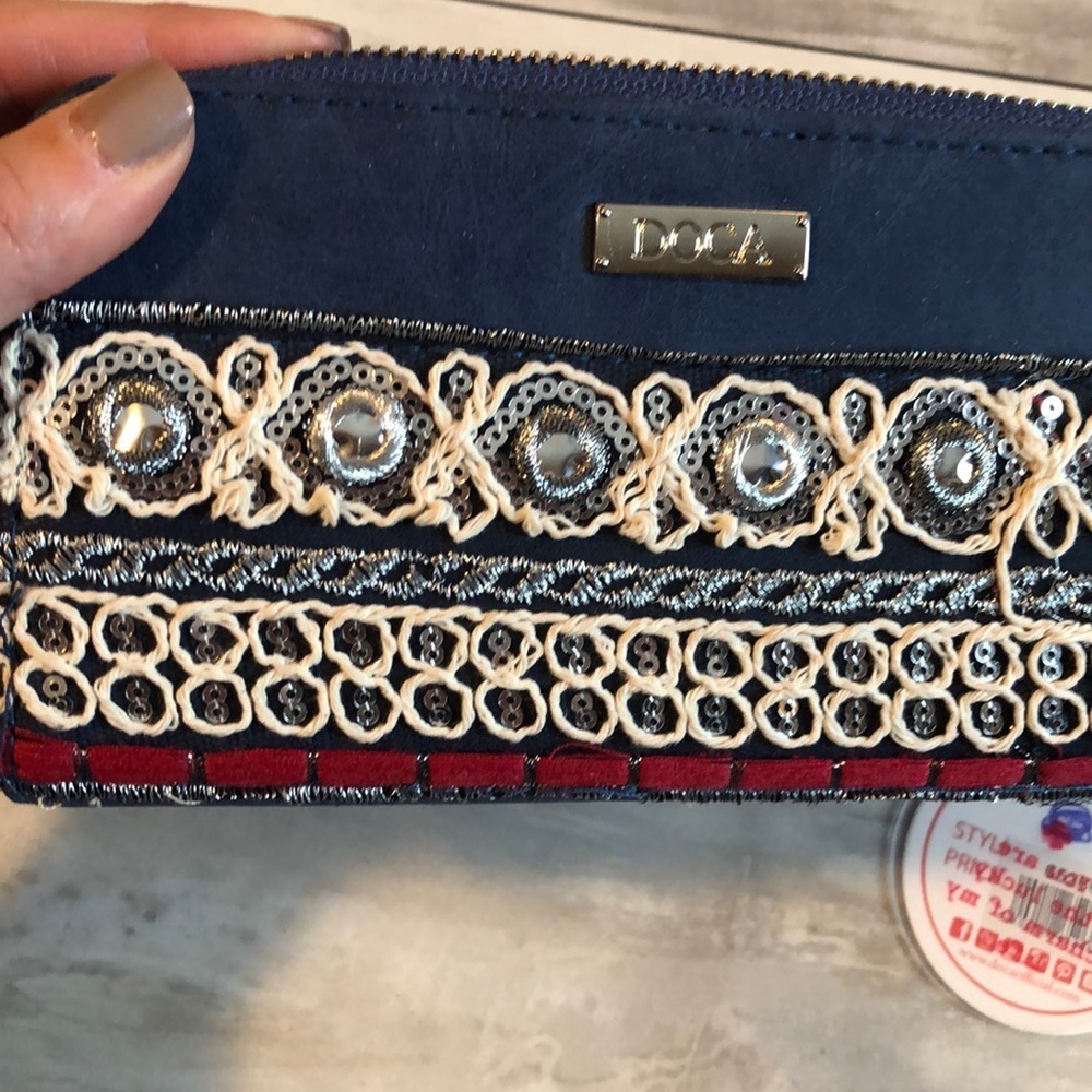 Metallic design Wallet from Greece navy silver - Picture 6 of 7